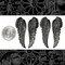 Black Plated Brass Angel Wing Charms- Two Sets of Wing - BB-P09
